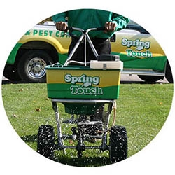 Fairmont spring touch lawn and pest control company lawn truck